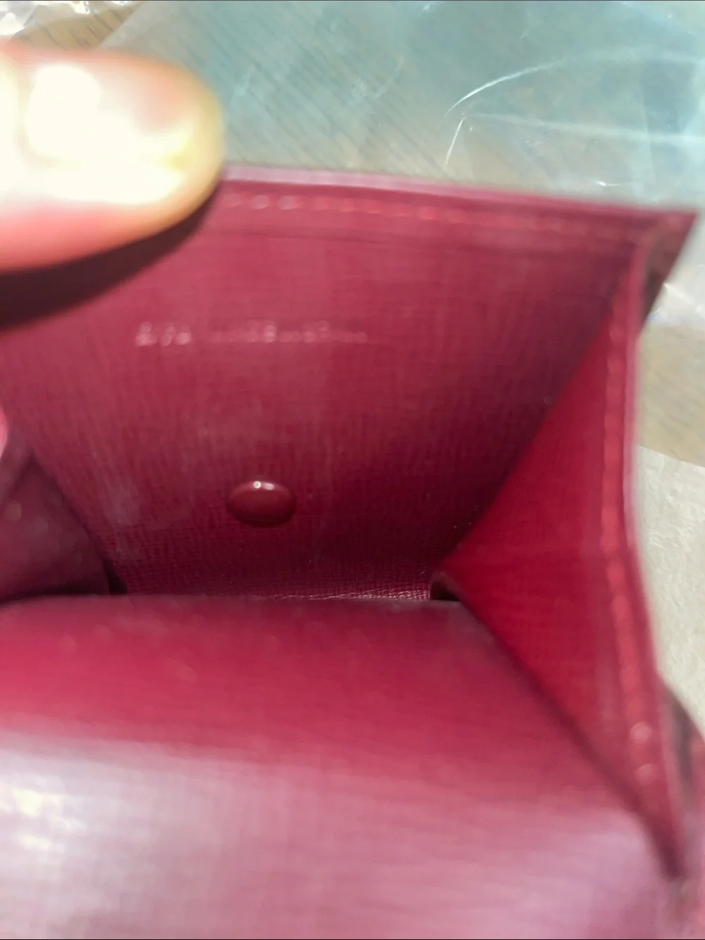 Cartier Burgundy Leather Wallet with Gold Corners